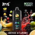ATVS® Extreme: 60 000 zaciągnięć, waporyzator 4 w 1 z rzepem.|BANANA ICE|RED BULL|MIESZANE OWOCE|CYTRYNA-LIMONKA|.